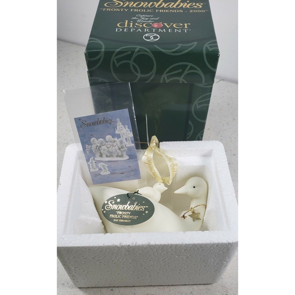Dept. 56 Snowbabies Frosty Frolic Friends~ Swan Ornament ~ # 69054 yr. 2000